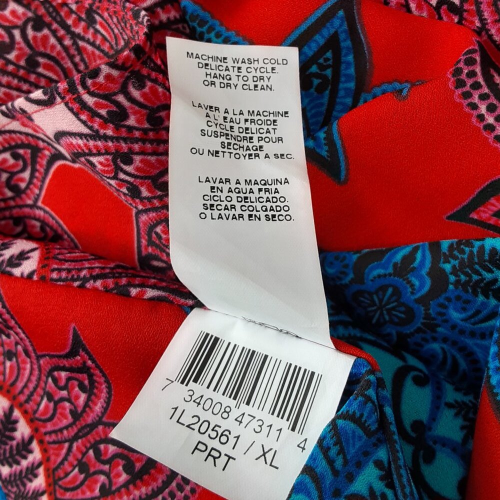 KAREN KANE Red & Blue NWOT Handkerchief Tank Top | Size XL - Picture 9 of 9